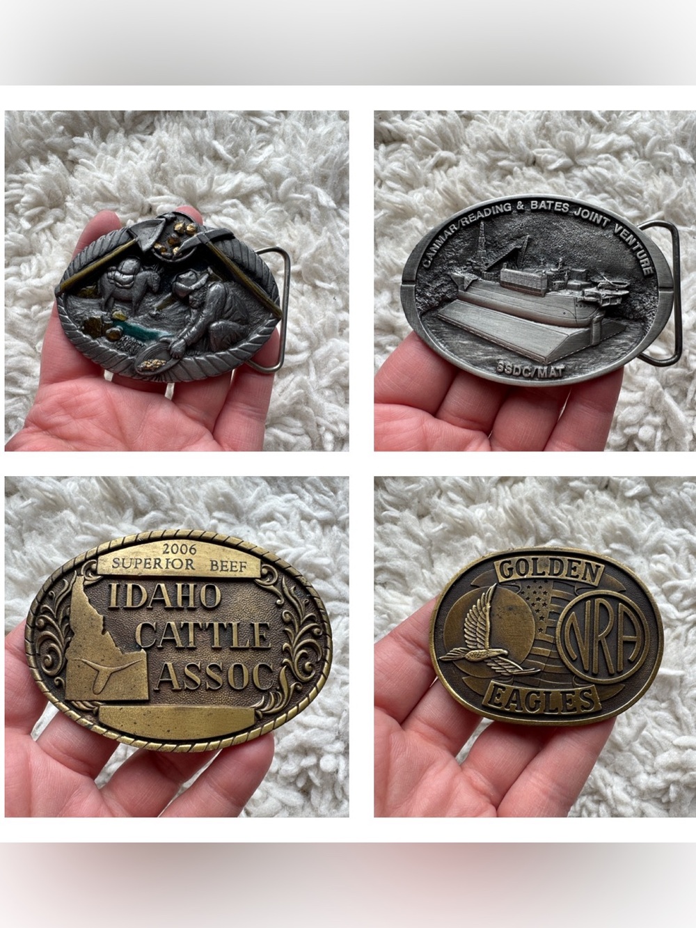 Bundle of 4 Belt Buckles